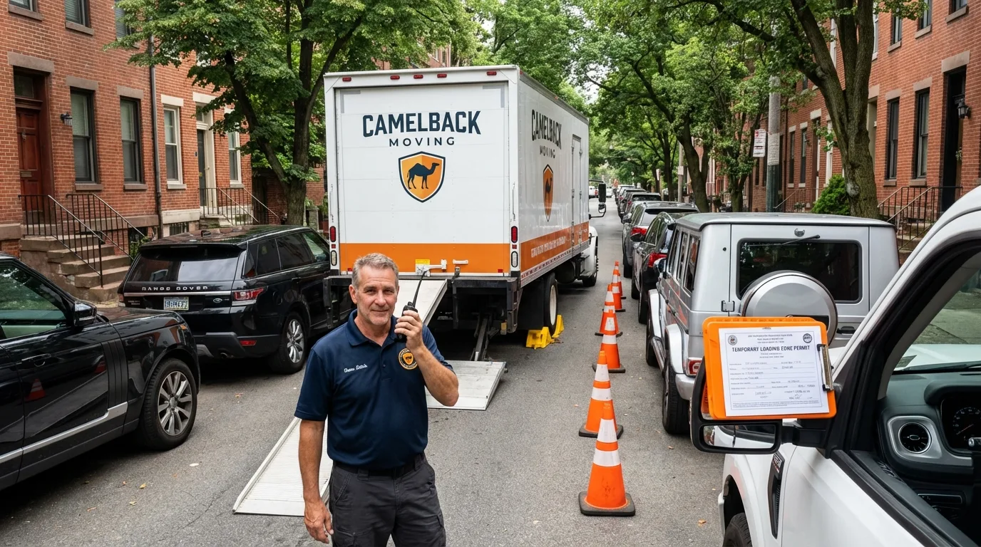 City street loading permit setup in Hollis, NY